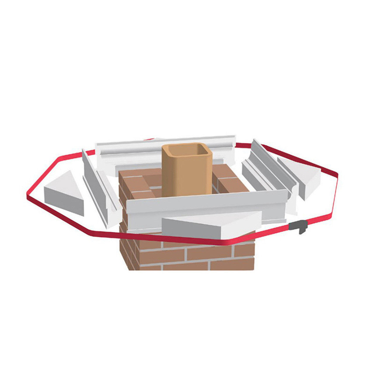 (1 Box of 4) Ahrens Victorian Crown Forms 8" Support Triangles - Chimney Cricket