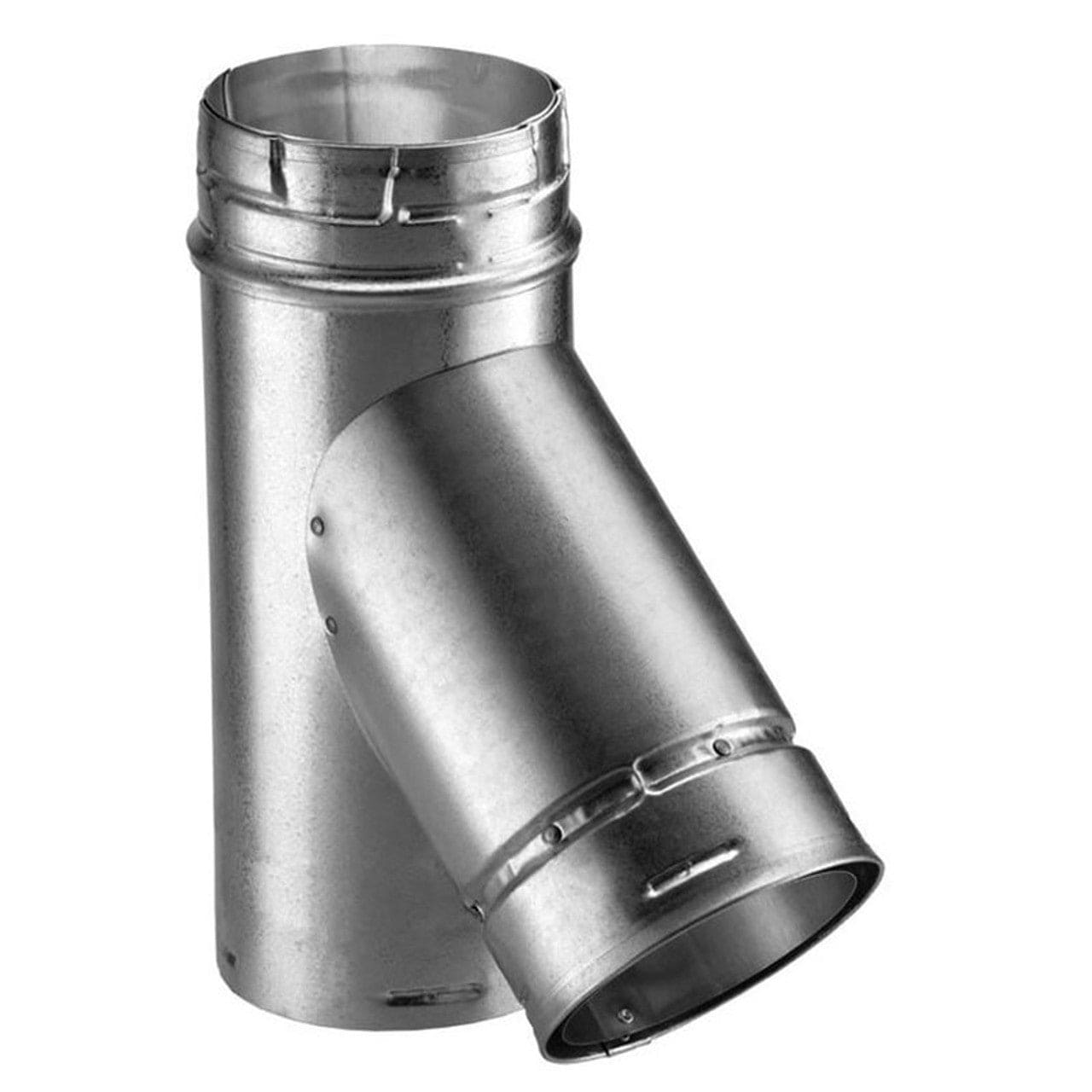 6" x 5" Type B Gas Vent Double-Wall Wye with 45-Degree 3" Branch - 6GVY35 - Chimney Cricket