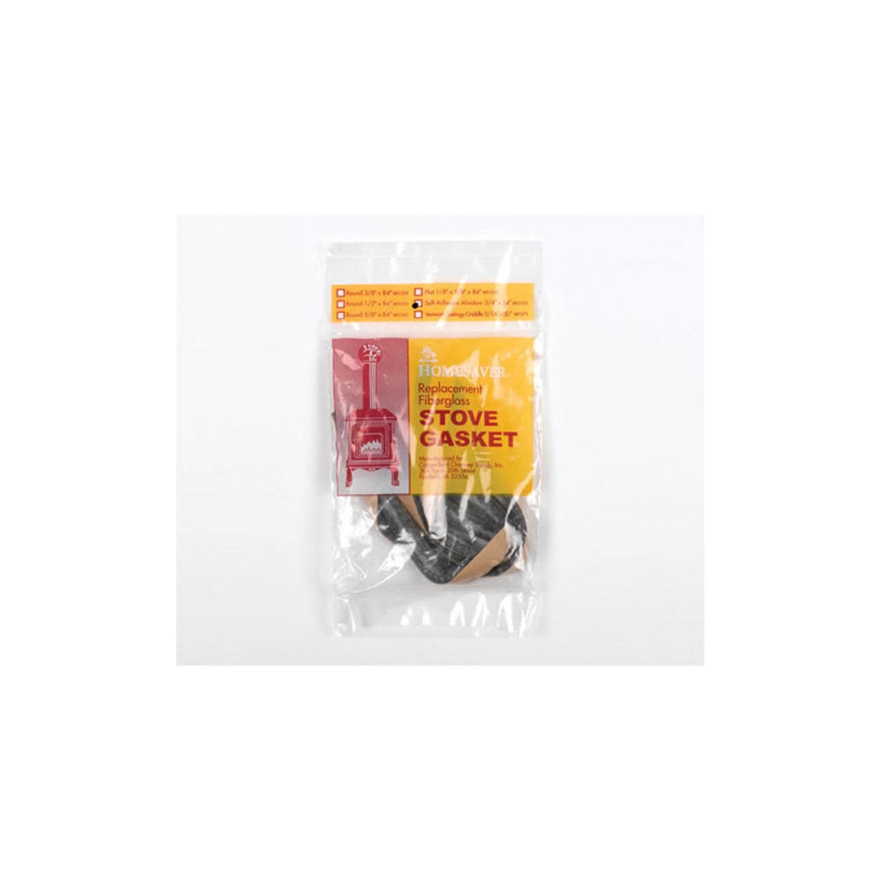 3/16" X 3/4" X 54" Black Self-Adhesive Window Gasket - 1093 - Chimney Cricket