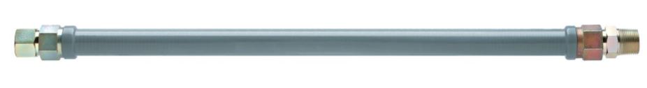 Connector, Flexible, High Volume, 1" OD Tube X 36" L, w/ 3/4" MPT X 3/4" FPT Steel Fittings, PVC Gray Coated Stainless Steel, Dormont, 4141436 - Chimney Cricket