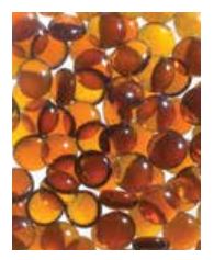 (X) Superior F1097 Amber 6 lb. Bag of Smooth Glass Pebbles - WHEN STOCK IS DEPLETED LAST ORDER DATE IS 5.19.23 - Chimney Cricket