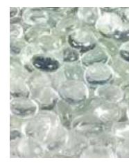 (X) Superior F1101 Clear 6 lb. Bag of Smooth Glass Pebbles - WHEN STOCK IS DEPLETED LAST ORDER DATE IS 5.19.23 - Chimney Cricket