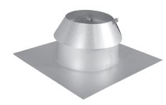 Duravent 8" DuraTech Canada Flat Roof Flashing - 8DTPFF (C5) - Chimney Cricket