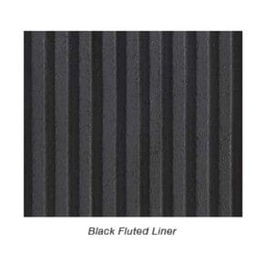 Liner, Black Fluted Metal (Order 1 for Peninsula)(Order 2 for See-Through) - Chimney Cricket