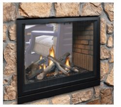 Empire Premium 36" Direct Vent See-Through Fireplace - Propane - Chimney Cricket