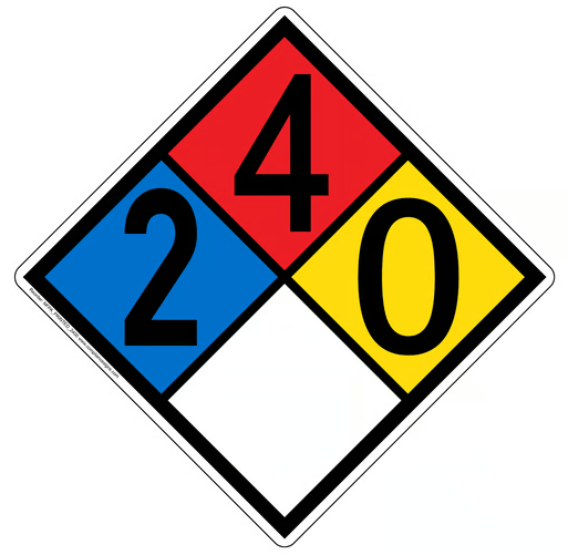 15" Plastic 2-4-0 Hazard Storage Tank Diamond - 8-P704-2 - Chimney Cricket