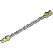 Connector, 1/2" OD Tube X 18" w/ 1/2" MPT X 1/2" FPT Adapters, Flexible Appliance Gas Connector, Dormont, Stainless Steel, 20313218 - Chimney Cricket