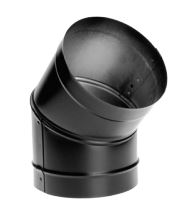 Duravent 10" DuraBlack 45° Black Elbow - 10DBKE45, 810001025 (CS1) - Chimney Cricket