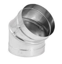 Duravent 8" DuraBlack 45° Stainless Steel Elbow - 8DBKE45SS, 810001010 (CS1) - Chimney Cricket