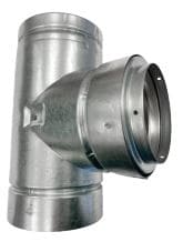 Duravent 5" x 5" x 3" BV Reducing Tee - 810017938 (CS6) - Chimney Cricket
