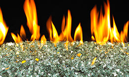 RHP Emerald Reflective 10 lb. Jar of Fyre Glass - Chimney Cricket