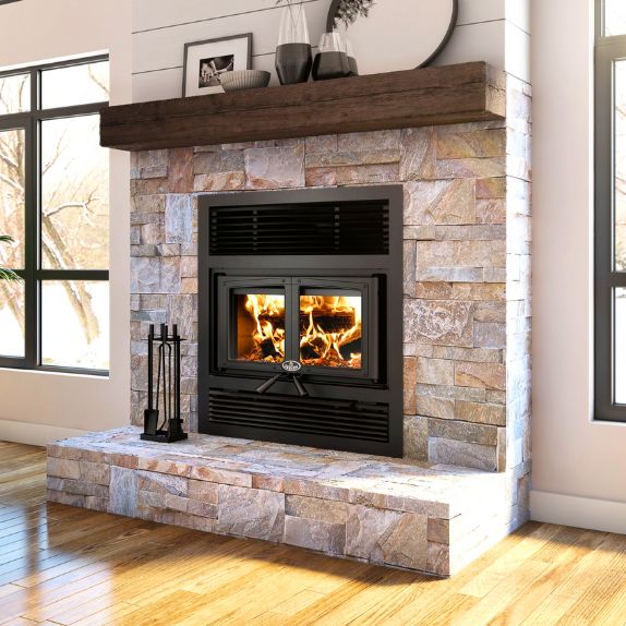 Osburn Everest II Wood Burning Zero Clearance Fireplace – Chimney