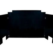 RHP 30" Contemporary Three Panel Black Porcelain Fyreback - Chimney Cricket