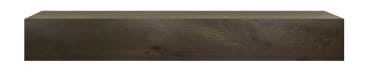 Fireside Furnishings 72" Ozark Distressed Knotty Alder Shelf - Ebony - Chimney Cricket