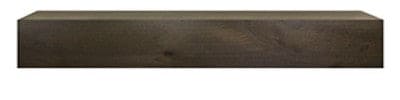 Fireside Furnishings Ozark 59" Shelf Mantel - Unfinished Distressed Knotty Alder - Chimney Cricket