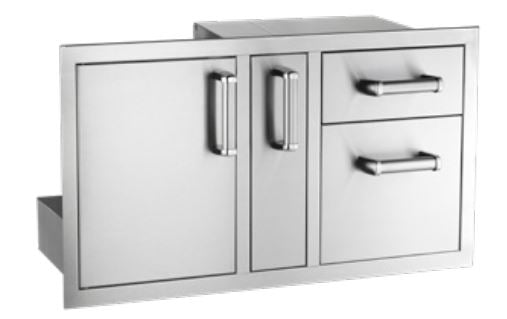 FM Premium Access Door with Platter Storage and Double Drawer (18½ x 36½) - Chimney Cricket