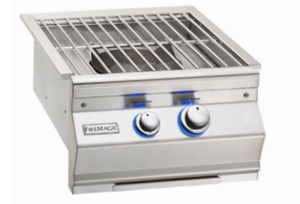 FM Aurora Built-In Power Burner with Stainless Steel Cooking Grid, NG - Chimney Cricket