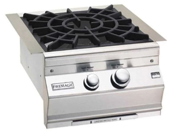 FM Classic Built-In Power Burner with Porcelain Cast Iron Cooking Grid, LP - Chimney Cricket
