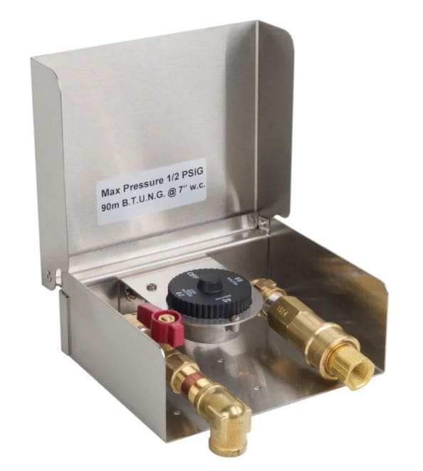 FM Gas Connection Box with 1-Hour Timer & Quick Disconnect - Chimney Cricket