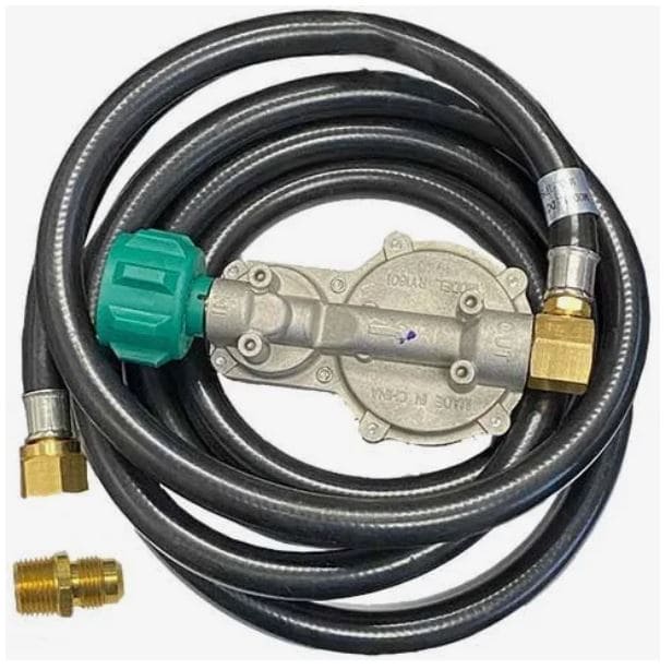 FM 10' Rubber Extension Hose with Elbow Fitting - LP - Chimney Cricket