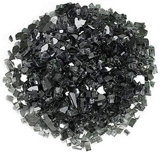 Hpc Black Reflective Decorative Firepit Glass