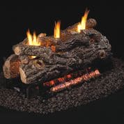 RHP 24" Vent Free Golden Oak Designer See-Thru Logs - Chimney Cricket