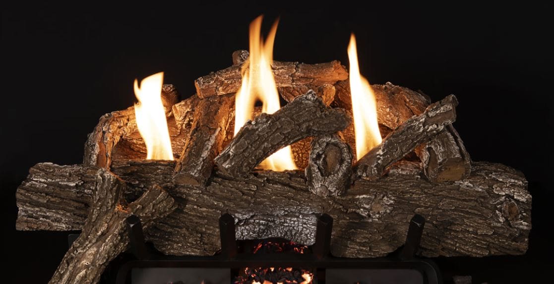 Grand Canyon 30" Aged Red Oak 10-Piece Log Set - Chimney Cricket