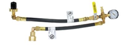 High Pressure Test Kit, 0-300 PSI Dry Gauge, M.POL Hose X F.POL Hose, w/ Bleeder, & Valve, (No Regulator) PTK1A, PT300 - Chimney Cricket