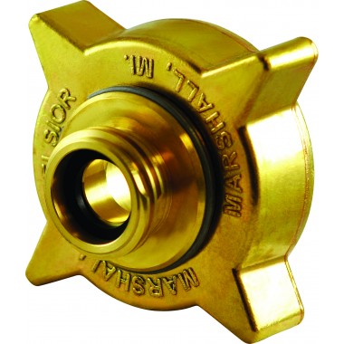 Cap Adapter, 2-1/4" F.ACME X 1-3/4" M.ACME, Brass, Marshall, ME611 - Chimney Cricket