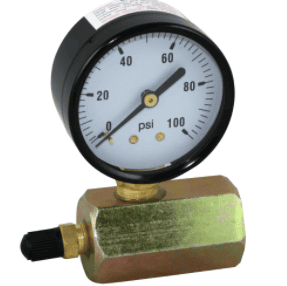 0-100 PSI 3/4" Test Gauge with Shrader Valve 3/4" FPT 0-100 PSI GT-3/4-100-H - Chimney Cricket