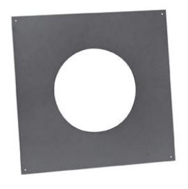 Metal Fab 6" Temp/Guard® Pitched Ceiling Plate - 8/12 - Chimney Cricket