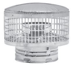 Metal Fab 6" Temp/Guard® Stainless Cap with Spark Arrester - Chimney Cricket