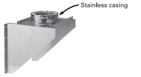 Metal Fab 6" Temp/Guard® Wall Support / Adapter - Adjustable - Chimney Cricket