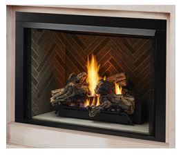 Monessen 36" Lo-Rider Clean Face Firebox with Multi-tonal Gray Herringbone Interior Panels - Chimney Cricket