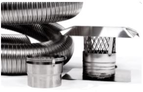 National Chimney M-Flex 8" ID x 35 Ft. Pre -Insulated Aluminum Outer Basic Liner Kit - Chimney Cricket