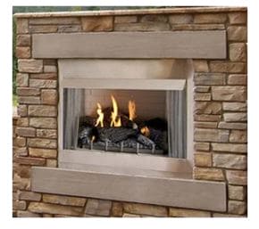 WMH 36" Flush Face Premium OUTDOOR Stainless Steel Fireplace, Remote Ready, NG - Chimney Cricket