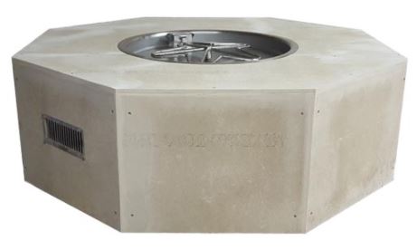 HPC 45" RTF Octagon Enclosure with Push Button / Flame Sense Control - NG - Chimney Cricket