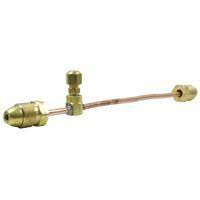 Presto-Tap Test Pigtail, 1/4" Tube X POL X POL X 12" Length w/ Tank Test Fitting, PT912PS12 - Chimney Cricket