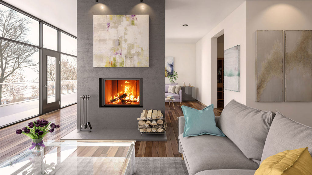 Uptown 600 Fireplace, Requires 1 Choice of Trim, EO-RUPST or EO-RUPFT - Chimney Cricket