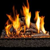 RHP 24" Shoreline Designer Oak 12-Piece Gas Log Set - Chimney Cricket