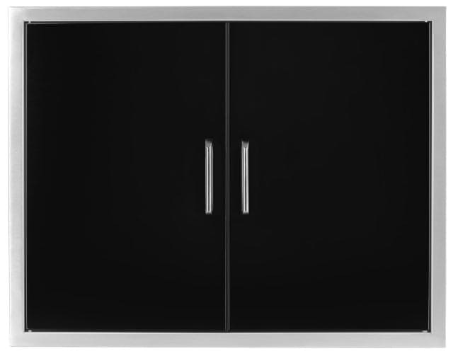 Wildfire Ranch 30" x 24" Black 304 Stainless Steel Double Door - Chimney Cricket