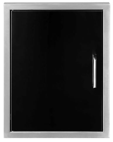 Wildfire Ranch 20" x 27" Black 304 Stainless Steel Vertical Single Door - Chimney Cricket
