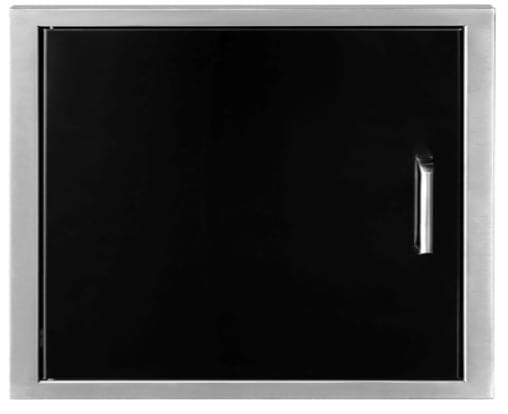 Wildfire Ranch 27" x 20" Black 304 Stainless Steel Horizontal Single Door - Chimney Cricket