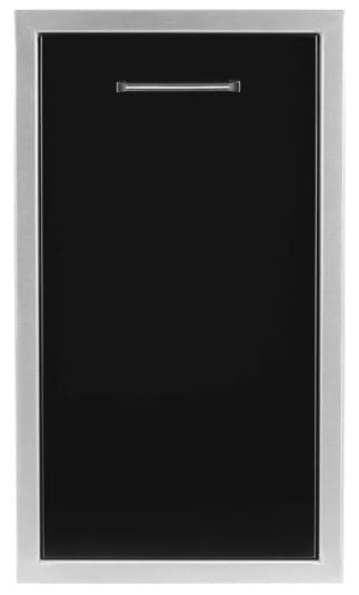 Wildfire Ranch 14" x 26" Black 304 Stainless Steel Pull Out Trash Drawer - Chimney Cricket