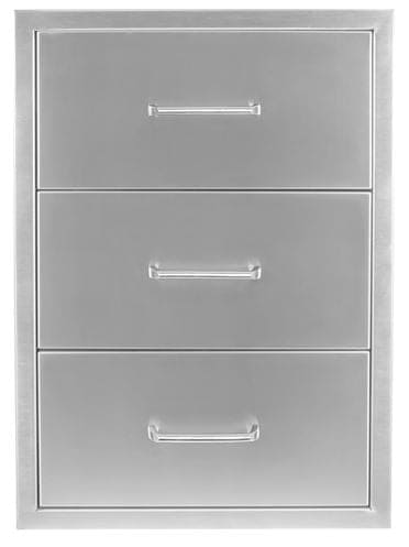 Wildfire 19" x 26" 304 Stainless Steel Triple Drawer - Chimney Cricket
