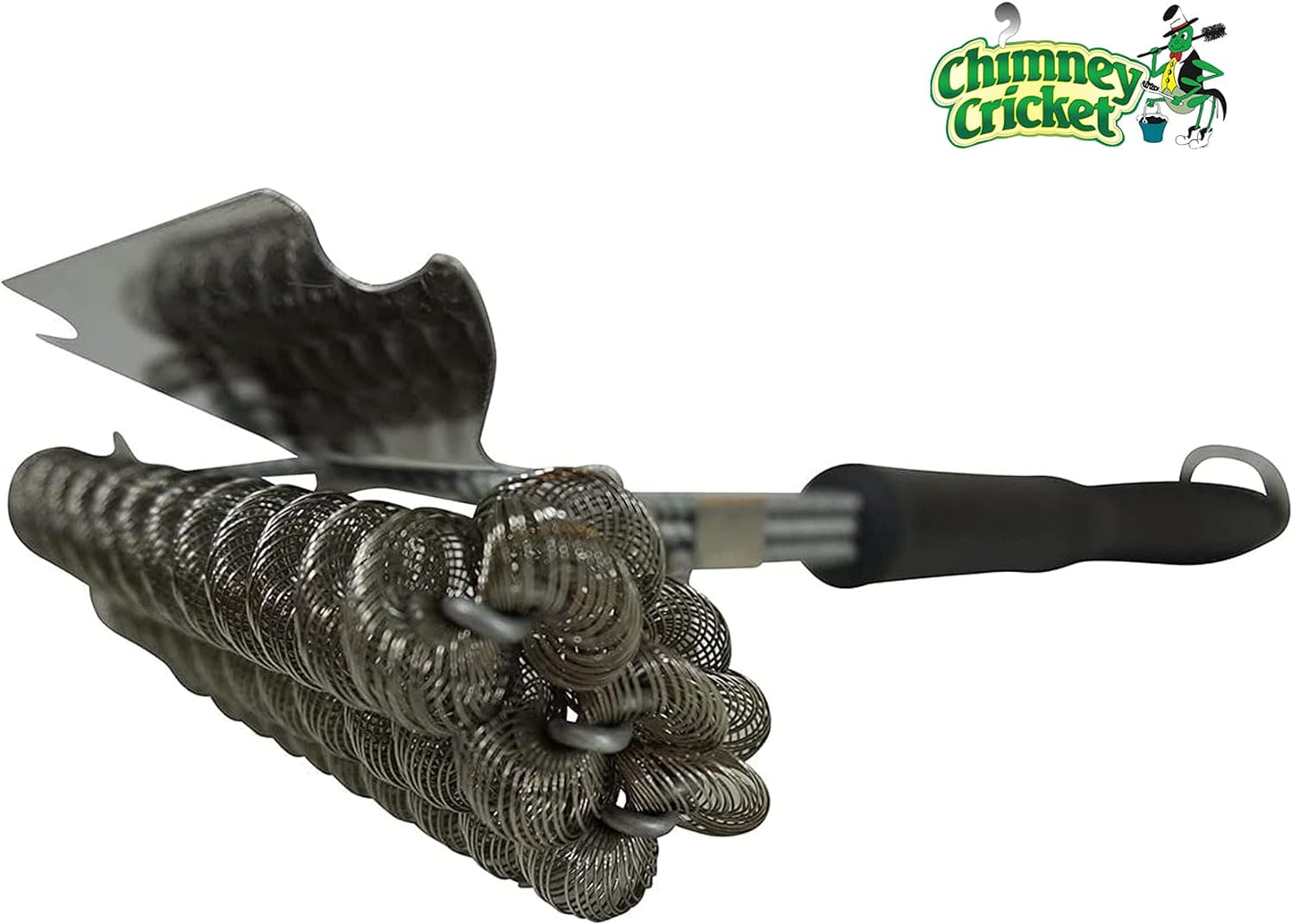 Chimney Cricket BBQ Grill Brush & Scraper | Bristle-Free, Safe, & Deep Cleaning Scrubber - 18" - Best for Barbecue Grill Cleaning