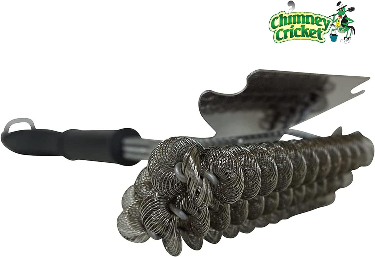 Chimney Cricket BBQ Grill Brush & Scraper | Bristle-Free, Safe, & Deep Cleaning Scrubber - 18" - Best for Barbecue Grill Cleaning