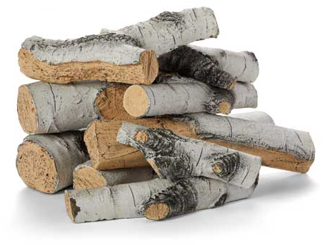 Hpc 16-piece Aspen Birch Concrete Outdoor Fire Logs
