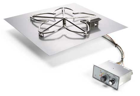 HPC 36" Push Button/Flame Sense LP Square Flat Insert - Chimney Cricket