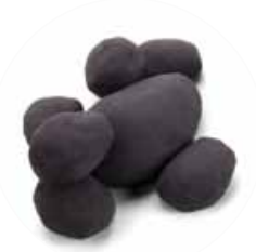 Hpc Black Ceramic Fiber River Rocks